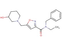 N-benzyl-N-ethyl-5-[(3-hydroxypiperidin-1-yl)methyl]isoxazole-3-carboxamide