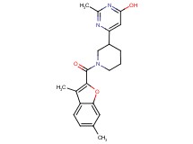 6-{1-[(3,6-dimethyl-1-benzofuran-2-yl)carbonyl]-3-piperidinyl}-2-methyl-4-pyrimidinol