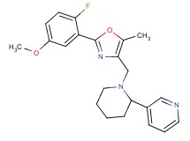 3-(1-{[2-(2-fluoro-5-methoxyphenyl)-5-methyl-1,3-oxazol-4-yl]methyl}-2-piperidinyl)pyridine