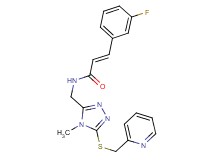 (2E)-3-(3-fluorophenyl)-N-({4-methyl-5-[(2-pyridinylmethyl)thio]-4H-1,2,4-triazol-3-yl}methyl)acrylamide
