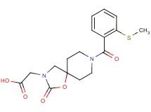 {8-[2-(methylthio)benzoyl]-2-oxo-1-oxa-3,8-diazaspiro[4.5]dec-3-yl}acetic acid