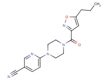 6-{4-[(5-propyl-3-isoxazolyl)carbonyl]-1-piperazinyl}nicotinonitrile
