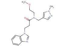 3-(1H-benzimidazol-1-yl)-N-(2-methoxyethyl)-N-[(1-methyl-1H-pyrazol-4-yl)methyl]propanamide