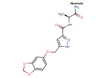 N-[(1S)-2-amino-1-methyl-2-oxoethyl]-5-[(1,3-benzodioxol-5-yloxy)methyl]-1H-pyrazole-3-carboxamide