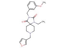 1-ethyl-8-(3-furylmethyl)-3-(3-methoxybenzyl)-1,3,8-triazaspiro[4.5]decane-2,4-dione