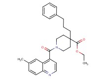 ethyl 1-[(6-methyl-4-quinolinyl)carbonyl]-4-(3-phenylpropyl)-4-piperidinecarboxylate