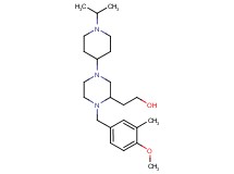 2-[4-(1-isopropyl-4-piperidinyl)-1-(4-methoxy-3-methylbenzyl)-2-piperazinyl]ethanol