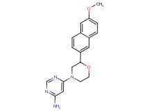 6-[2-(6-methoxy-2-naphthyl)morpholin-4-yl]pyrimidin-4-amine