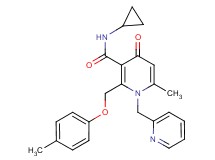 N-cyclopropyl-6-methyl-2-[(4-methylphenoxy)methyl]-4-oxo-1-(2-pyridinylmethyl)-1,4-dihydro-3-pyridinecarboxamide