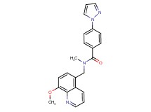 N-[(8-methoxyquinolin-5-yl)methyl]-N-methyl-4-(1H-pyrazol-1-yl)benzamide