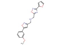 1-[3-(2-furyl)-1,2,4-oxadiazol-5-yl]-N-{[5-(3-methoxyphenyl)isoxazol-3-yl]methyl}methanamine