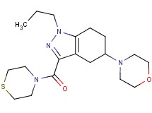 5-(4-morpholinyl)-1-propyl-3-(4-thiomorpholinylcarbonyl)-4,5,6,7-tetrahydro-1H-indazole