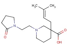 3-(3-methyl-2-buten-1-yl)-1-[2-(2-oxo-1-pyrrolidinyl)ethyl]-3-piperidinecarboxylic acid