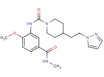 N-{2-methoxy-5-[(methylamino)carbonyl]phenyl}-4-[2-(1H-pyrazol-1-yl)ethyl]piperidine-1-carboxamide
