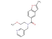 N-(2-methoxyethyl)-2-methyl-N-(pyridin-3-ylmethyl)-1-benzofuran-5-carboxamide