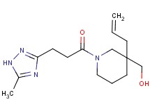 {3-allyl-1-[3-(5-methyl-1H-1,2,4-triazol-3-yl)propanoyl]-3-piperidinyl}methanol