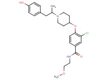 3-chloro-4-({1-[2-(4-hydroxyphenyl)-1-methylethyl]-4-piperidinyl}oxy)-N-(2-methoxyethyl)benzamide