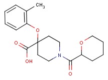 4-(2-methylphenoxy)-1-(tetrahydro-2H-pyran-2-ylcarbonyl)piperidine-4-carboxylic acid