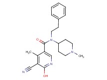 5-cyano-6-hydroxy-4-methyl-N-(1-methyl-4-piperidinyl)-N-(2-phenylethyl)nicotinamide
