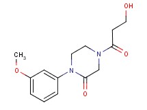 4-(3-hydroxypropanoyl)-1-(3-methoxyphenyl)-2-piperazinone