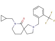 7-(cyclopropylmethyl)-2-[2-(trifluoromethyl)benzyl]-2,7-diazaspiro[4.5]decan-6-one