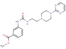 methyl 3-[({[2-(4-pyrimidin-2-ylpiperazin-1-yl)ethyl]amino}carbonyl)amino]benzoate