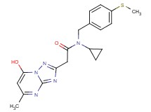 N-cyclopropyl-2-(7-hydroxy-5-methyl[1,2,4]triazolo[1,5-a]pyrimidin-2-yl)-N-[4-(methylthio)benzyl]acetamide