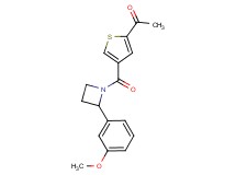 1-(4-{[2-(3-methoxyphenyl)azetidin-1-yl]carbonyl}-2-thienyl)ethanone