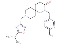 9-[(5-isopropyl-1,2,4-oxadiazol-3-yl)methyl]-2-[(5-methylpyrazin-2-yl)methyl]-2,9-diazaspiro[5.5]undecan-3-one