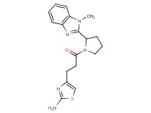 4-{3-[2-(1-methyl-1H-benzimidazol-2-yl)-1-pyrrolidinyl]-3-oxopropyl}-1,3-thiazol-2-amine