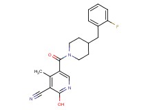 5-{[4-(2-fluorobenzyl)-1-piperidinyl]carbonyl}-2-hydroxy-4-methylnicotinonitrile