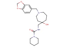 N-{[1-(1,3-benzodioxol-5-ylmethyl)-4-hydroxy-4-azepanyl]methyl}-1-piperidinecarboxamide