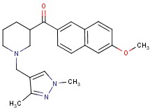 {1-[(1,3-dimethyl-1H-pyrazol-4-yl)methyl]-3-piperidinyl}(6-methoxy-2-naphthyl)methanone