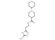 1-cyclohexyl-N-[2-(5-methyl-4H-1,2,4-triazol-3-yl)ethyl]-4-piperidinecarboxamide