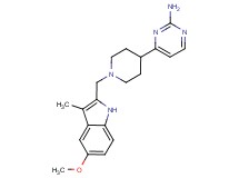 4-{1-[(5-methoxy-3-methyl-1H-indol-2-yl)methyl]piperidin-4-yl}pyrimidin-2-amine