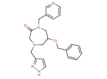6-(benzyloxy)-4-(1H-pyrazol-3-ylmethyl)-1-(3-pyridinylmethyl)-1,4-diazepan-2-one