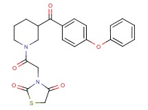 3-{2-oxo-2-[3-(4-phenoxybenzoyl)-1-piperidinyl]ethyl}-1,3-thiazolidine-2,4-dione