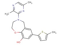 4-(3,6-dimethylpyrazin-2-yl)-7-(5-methyl-2-thienyl)-2,3,4,5-tetrahydro-1,4-benzoxazepin-9-ol
