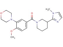4-(2-methoxy-5-{[3-(1-methyl-1H-imidazol-2-yl)piperidin-1-yl]carbonyl}phenyl)morpholine