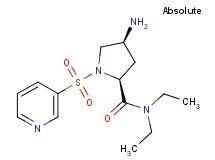 (4S)-4-amino-N,N-diethyl-1-(pyridin-3-ylsulfonyl)-L-prolinamide