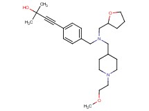 4-(4-{[{[1-(2-methoxyethyl)-4-piperidinyl]methyl}(tetrahydro-2-furanylmethyl)amino]methyl}phenyl)-2-methyl-3-butyn-2-ol
