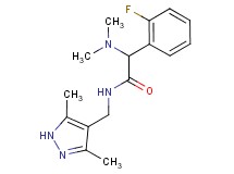 2-(dimethylamino)-N-[(3,5-dimethyl-1H-pyrazol-4-yl)methyl]-2-(2-fluorophenyl)acetamide