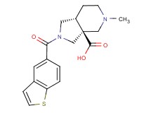 (3aS*,7aR*)-2-(1-benzothien-5-ylcarbonyl)-5-methyloctahydro-3aH-pyrrolo[3,4-c]pyridine-3a-carboxylic acid
