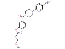 6-(4-{[2-(2-methoxyethyl)-1,3-benzoxazol-6-yl]carbonyl}piperazin-1-yl)nicotinonitrile