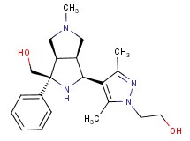 2-{4-[(1S*,3S*,3aR*,6aS*)-3-(hydroxymethyl)-5-methyl-3-phenyloctahydropyrrolo[3,4-c]pyrrol-1-yl]-3,5-dimethyl-1H-pyrazol-1-yl}ethanol