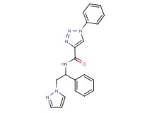 1-phenyl-N-[1-phenyl-2-(1H-pyrazol-1-yl)ethyl]-1H-1,2,3-triazole-4-carboxamide