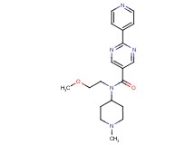 N-(2-methoxyethyl)-N-(1-methyl-4-piperidinyl)-2-(4-pyridinyl)-5-pyrimidinecarboxamide