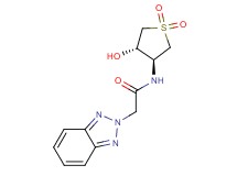2-(2H-1,2,3-benzotriazol-2-yl)-N-[(3S*,4S*)-4-hydroxy-1,1-dioxidotetrahydro-3-thienyl]acetamide