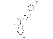 3-fluoro-2-{[3-(3-methoxyphenoxy)-1-azetidinyl]carbonyl}-7-methylimidazo[1,2-a]pyridine