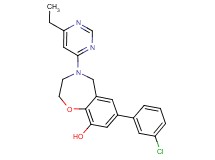 7-(3-chlorophenyl)-4-(6-ethylpyrimidin-4-yl)-2,3,4,5-tetrahydro-1,4-benzoxazepin-9-ol
